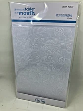 SPELLBINDERS  3-D EMBOSSING FOLDER OF THE MONTH- AUG 2023 -"3D STYLIZED FLORAL"