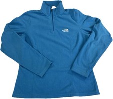The North Face Blue Fleece 1/4 Zip Pullover TKA 100 Pullover Size Medium Women