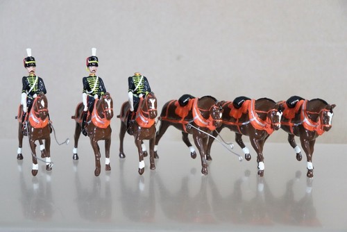 SOLDATS DORSET ROYAL HORSE ARTILLERIE CALÈCHE ET ÉQUIPAGE TROUPE COULEUR 1oe - Photo 12 sur 23