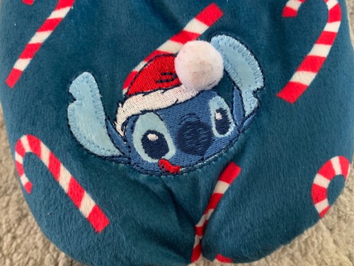 Disney Stitch Slipper Socks Woman’s Size 4-10 Snuggle Toes Christmas Candy Cane - Picture 4 of 6