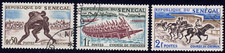1961 Senegal - SC# 202-204 - Pirogues Racing - 3 Different Stamps - Used -1