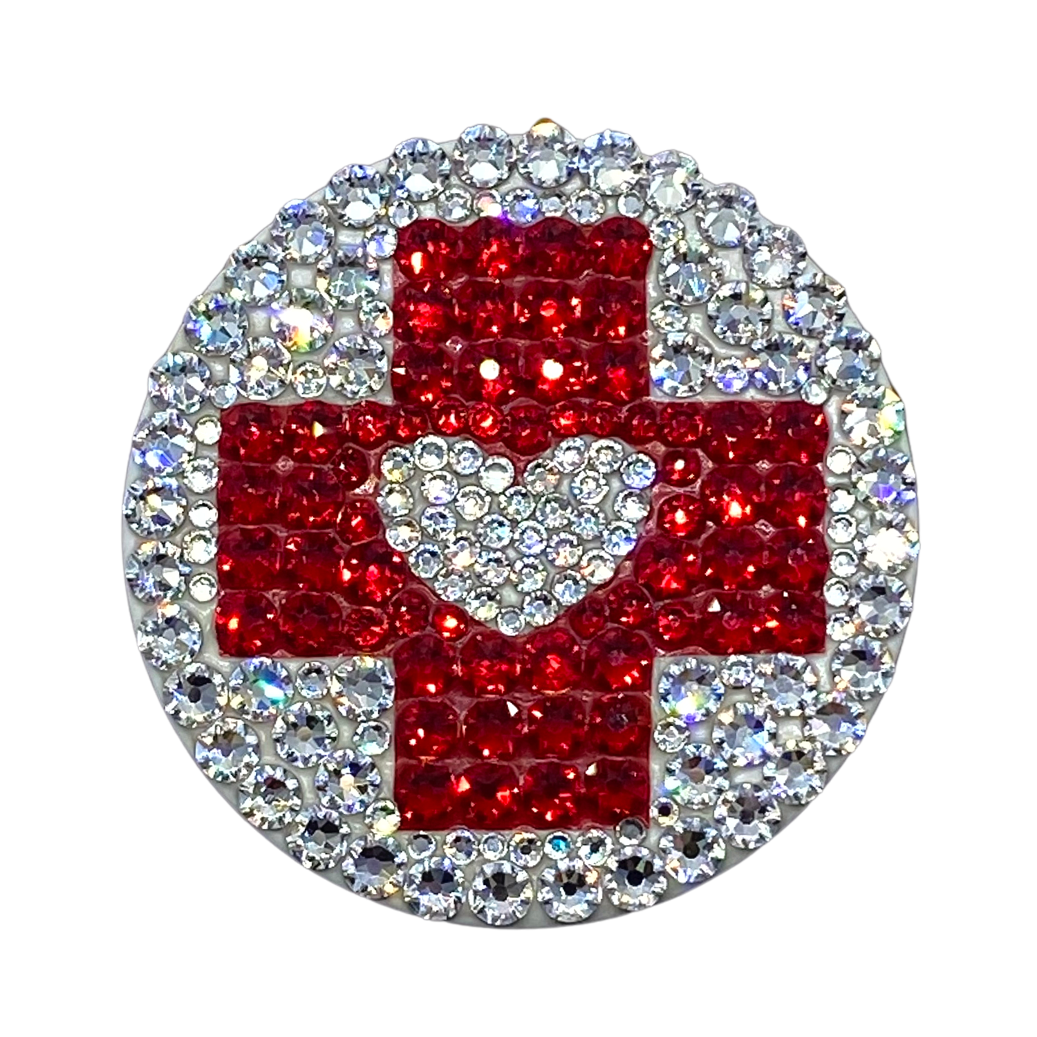 Handmade Nurse Bling White Popsocket made with Swarovski Crystals