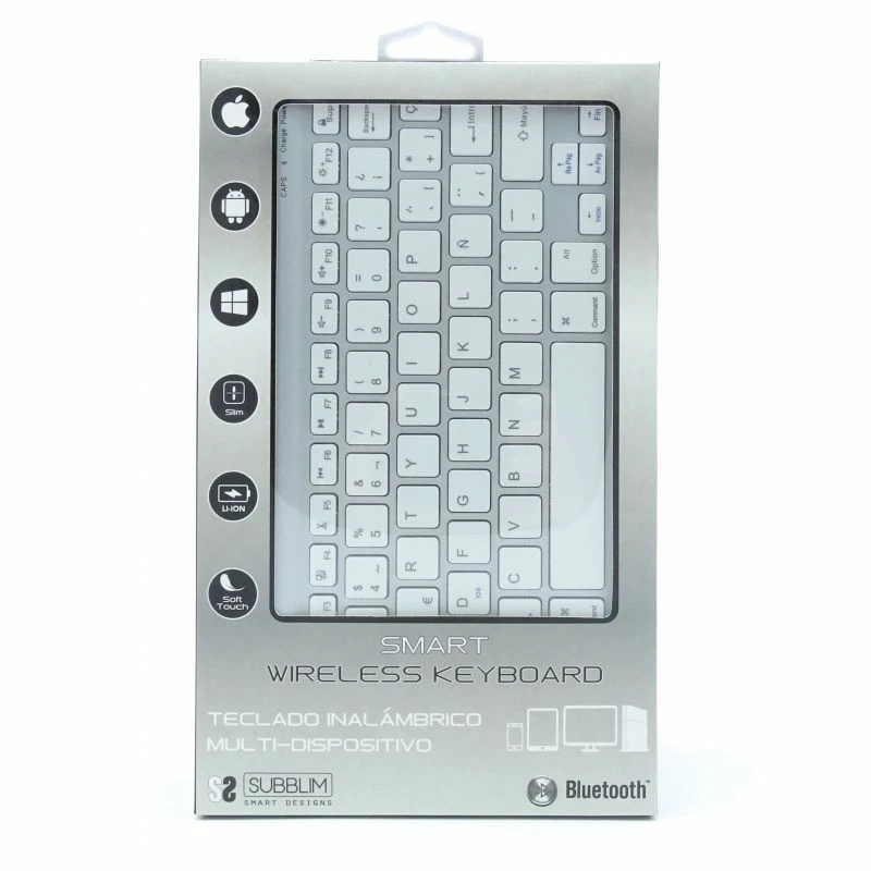 NUEVO TECLADO PC BLUETOOH 3.0 MINI COMPATIBLE PC ANDROID MAC ESPAÑOL Ñ ENVIO HOY - Imagen 4 de 4