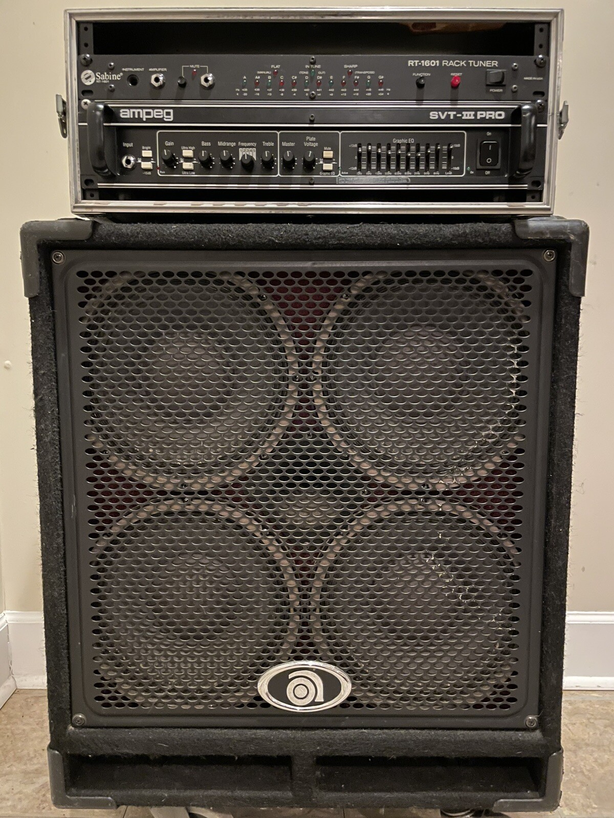 Ampeg SVT III Pro Bass Guitar Amplifier w/RT-1601 Rack Tuner. | eBay