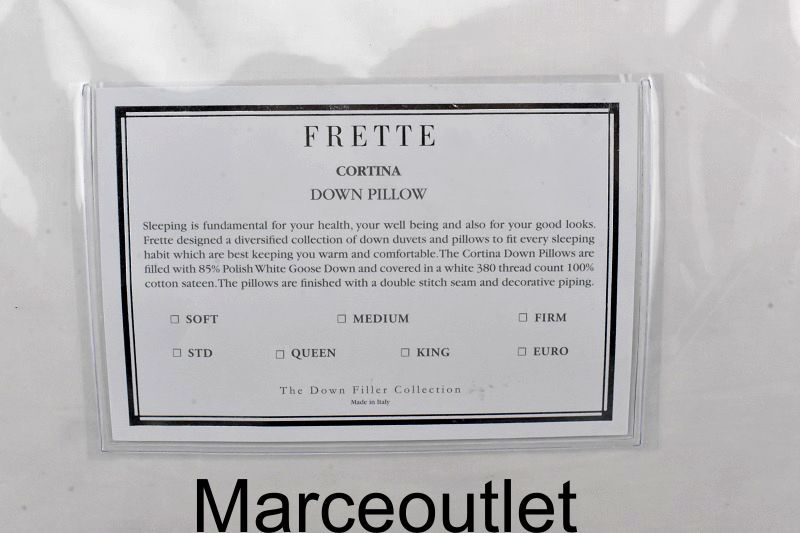 Frette Down Collection Cortina Goose Down QUEEN Pillow MEDIUM Density