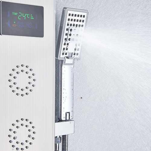 Edelstahl Duschpaneel LCD DuschsystemRegendusche Massage Set mit Handbrause - Bild 11 von 11