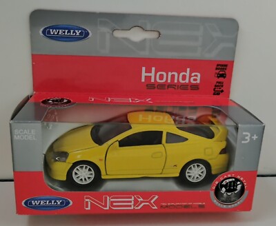Welly - Honda Integra (gelb) - Die Cast Modell Maßstab 1:36 - 1:39