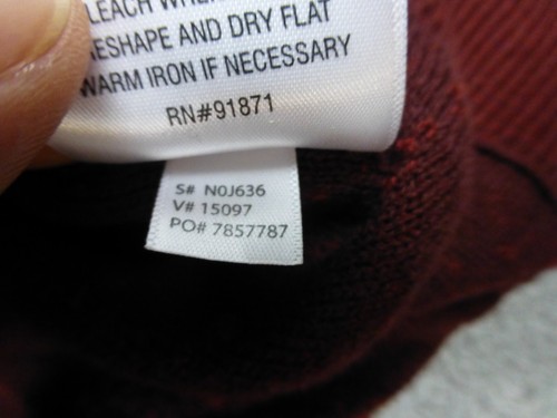 Norm Thomson Waffle Knit Heavy Sweater Mens XL Dark Red Pullover Crew Neck - Picture 7 of 10