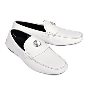 mens white versace loafers