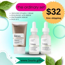 The Ordinary Facial Treatment Set! Includes Vitamin C Cream, Hyaluronic Acid Ser