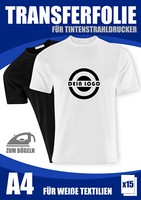 T-Shirt Transferfolie FüR Helle Textilien 15 Blatt A4