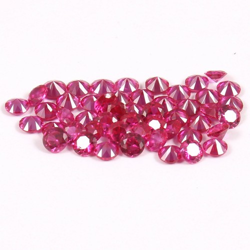 Natural Flawless Mozambique Red Ruby Loose Round Gemstone Cut 2x2 MM -10 Pcs - Picture 5 of 5