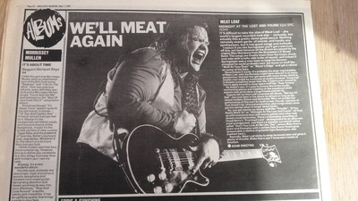 MEAT LOAF Midnight At Lost & Found review 1983 UK ARTICLE / clipping