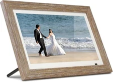 Aluratek 13" Distressed Wood Digital Photo Frame with 8GB Built-in Memory, 2 ...