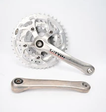 Vintage Sugino AT Triple Crank Arms 175mm 42/32/22t Girvin ProFlex MTB Bike