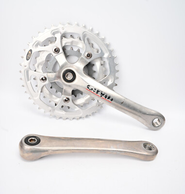 パーツ SUGINO RD2 TRIPLE CRANK VINTAGE SILVER NEW Sugino RD-2 Single Speed Track Crankset 48T 165mm 3/32
