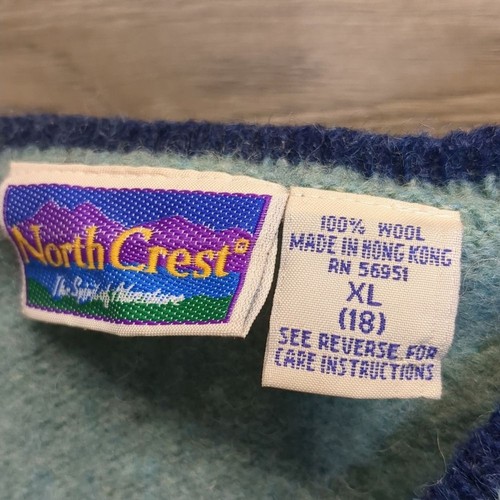 Northcrest 100% Wool V Neck Vest Girls Size XL - Picture 4 of 6