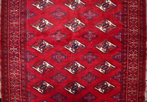 Turkoman Rug 49''x62'' Hand Woven Oriental Carpet 125x160cm Tribal Eclectic Rug - Picture 6 of 10