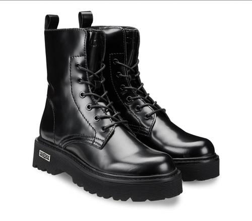 SCARPE ANFIBIO STIVALI DONNA CULT SLASH 1698 CLE104103 PELLE NERO ORIGINAL AI - Picture 2 of 4