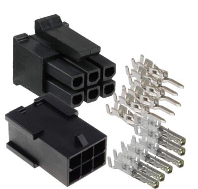 Molex Micro-Fit 3.0  Dual Row 6 Circuits Male & Female Receptacle Plug w/Term...