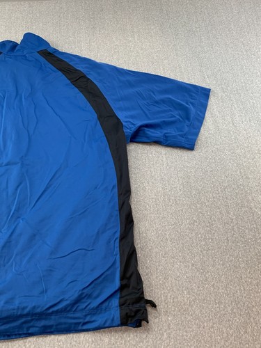Nike Golf 1/2 Zip Pullover Mens XL Blue Black Gray Short Sleeve Silky - Picture 14 of 14