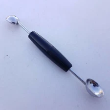 Ekco Double Melon Baller Scoop Black Handle 7-Inch Long