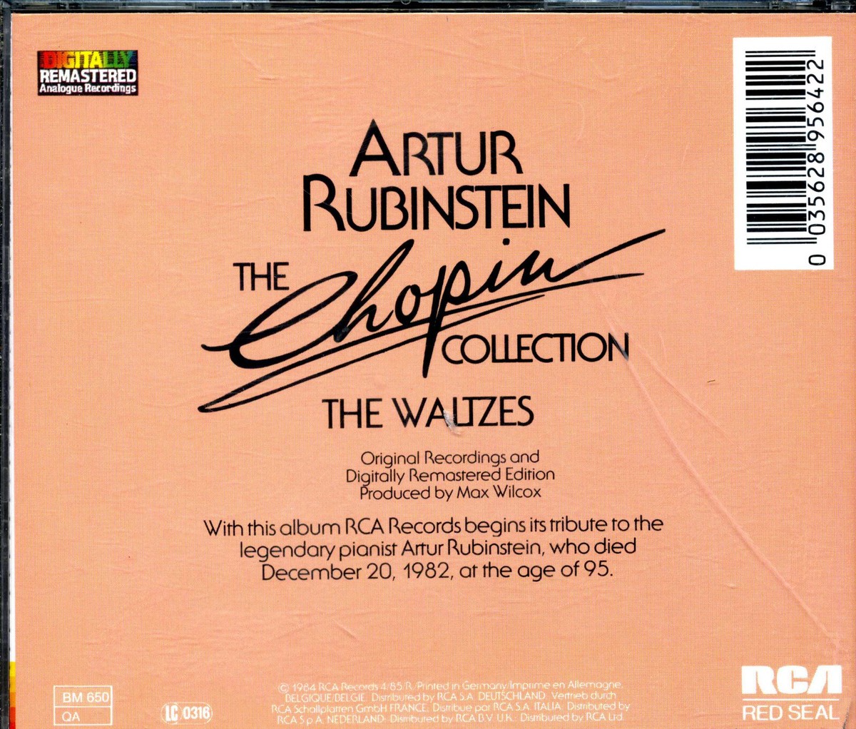 THE CHOPIN COLLECTION THE WALTZE　RCL50.. RUBINSTEIN The CHOPIN Collection THE WALTZES [CD] RCA | eBay