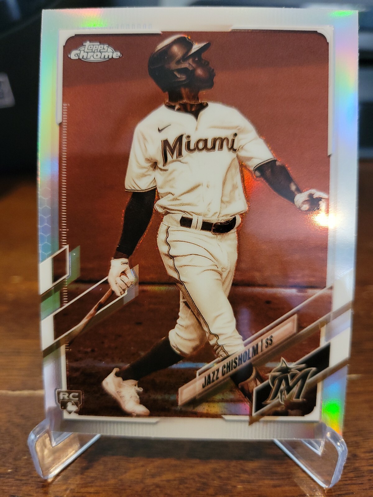 2021 Topps Chrome Jazz Chisholm Sepia Refractor RC
