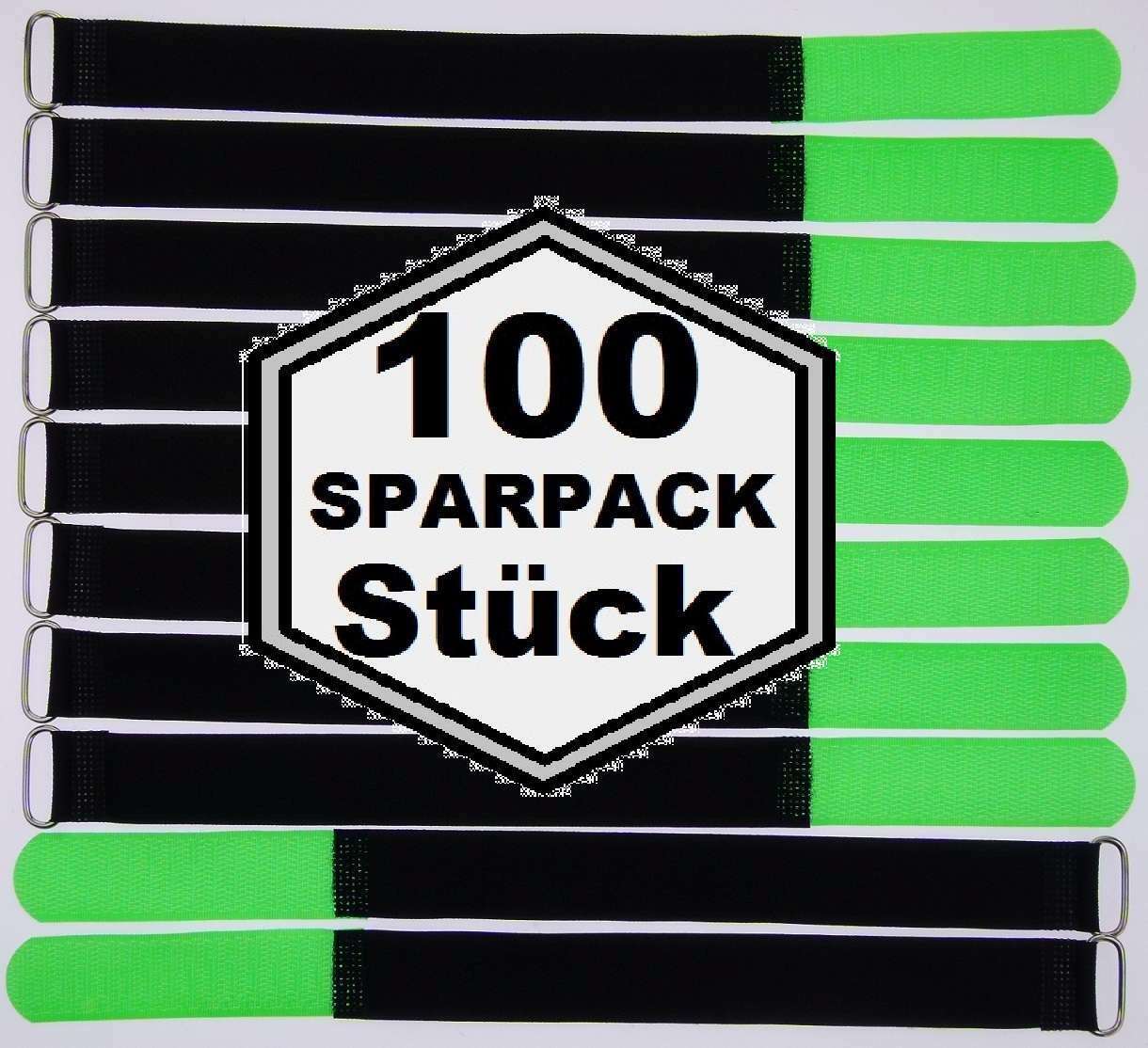 100 x self-gripping Cable Ties 300 mm 25 Neon Green Nylo Excellent Purchase