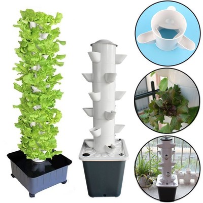 DIY Growing System Soilless Hydroponic Pots Set Vertical Tower Farm Starter Kit