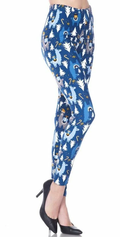 Buttery Soft Llama Christmas Leggings