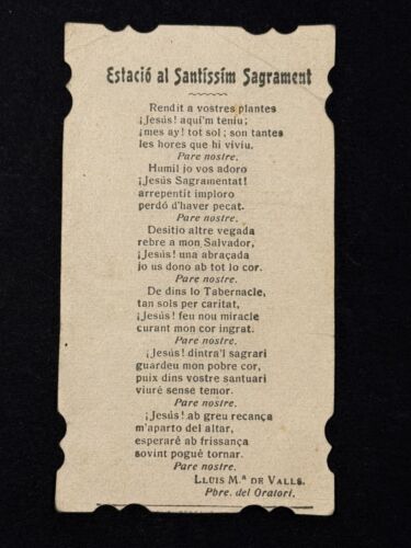 heilige karte chromolithographie santino bild pieuse "ENGEL DE LA GUARDA" - Bild 2 von 2