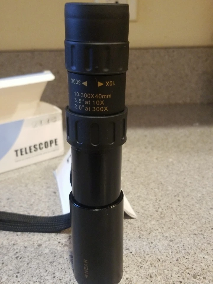 Mira telescópica de prisma óptico binocular Nikula Zoom monocular negro telescopio caza Foto 3 de 4