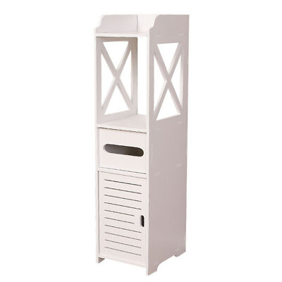 Multi-Layered Storage Cabinet with Toilet Roll Holder Simple Installation ,yh