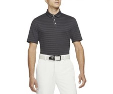 Nike Men's Dri-Fit Striped Golf Polo Shirts Sz M Dark Grey DA2972-010