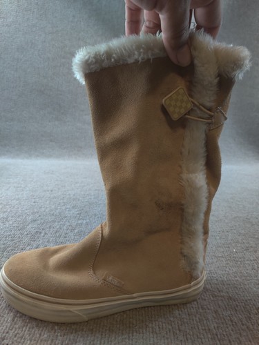 Vans Beige Suede Lined Pull On Adjustable Mid Calf Dasan Boots Womens Size 6 - Picture 17 of 20