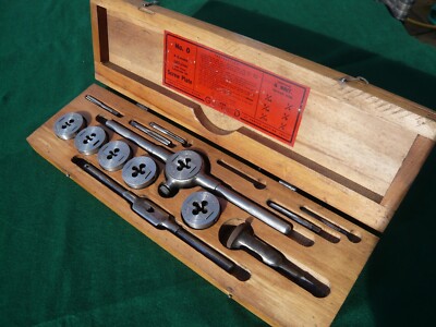 Greenfield Little Giant Whitworth Gewindebohrer & Schneideisen Set No 0 Schraubplatte