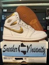 Size 7 - Air Jordan 1 Retro OG High Metallic Gold Women s Brand New -DS-