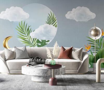 3D White Clouds E3825 Wallpaper Mural Paper Wall Print Indoor Murals CA Erin