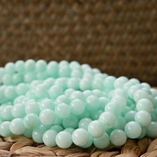 NELLYS Jade MINT  Perlen Kugeln Oliven Edelsteine Strang Schmuck GLANZ