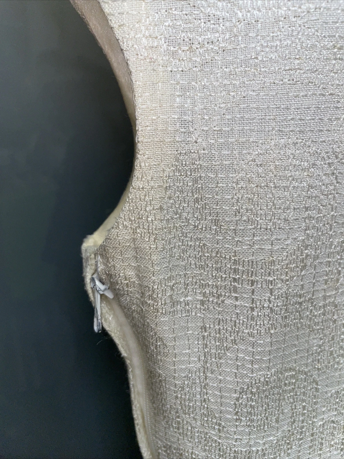 Abito Valentino Tessuto Atelier Vintage anni '80 retrò lavorato a maglia crema *così com'è*