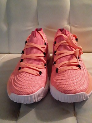 pink and white basketball shoes