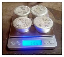 Lead Free Atlas Commercial pewter ingots ALLOY#592 , Brinnel 23 READ description