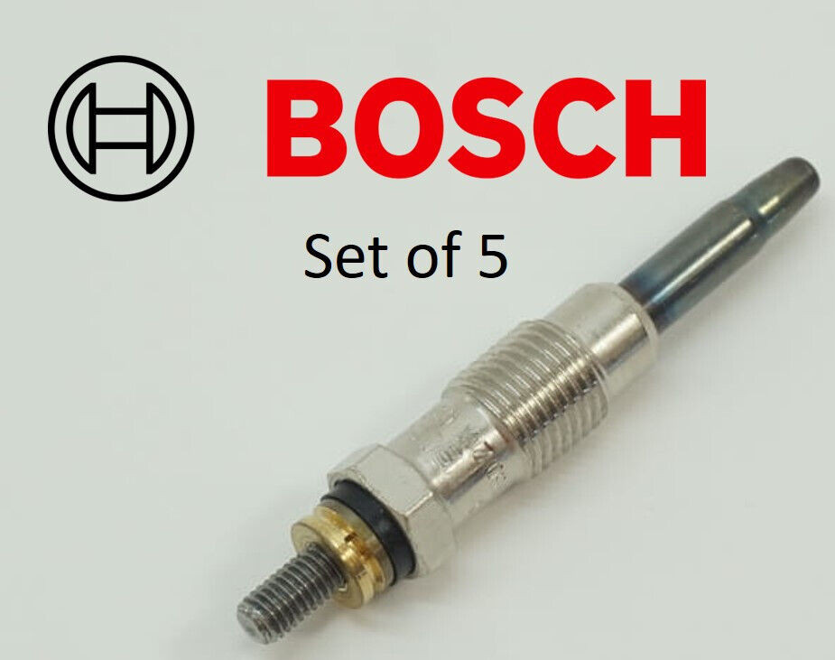 Set of 5 Diesel Glow Plugs for Mercedes 300CD 300D 300SD 300TD 300TD - BOSCH