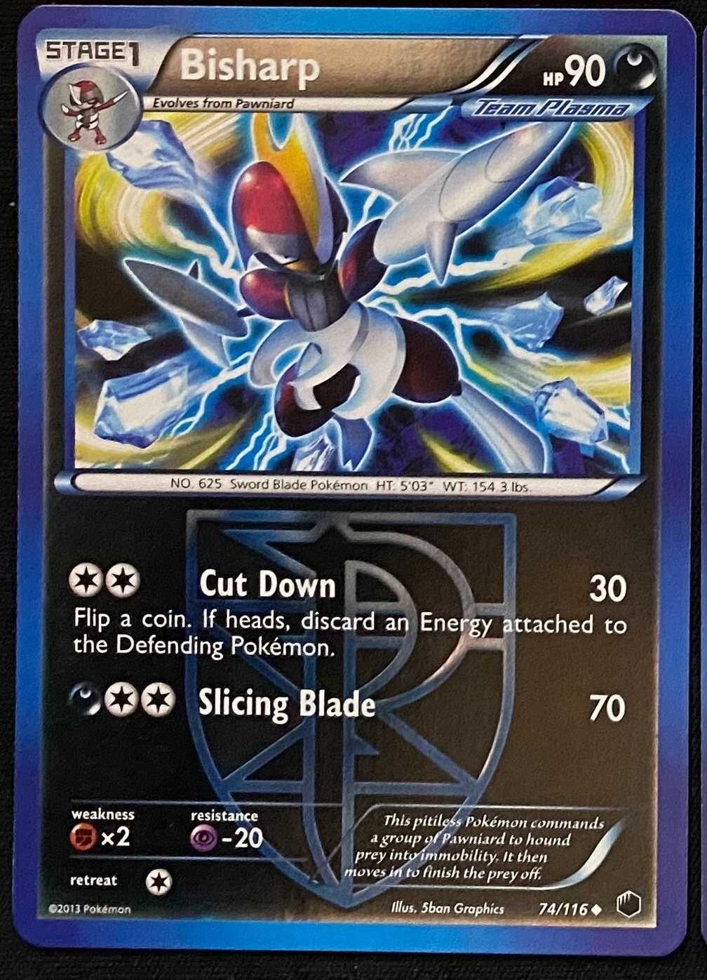 Bisharp 74/116 Plasma Freeze | Reverse Holo | LP | Pokemon Trading Card TCG