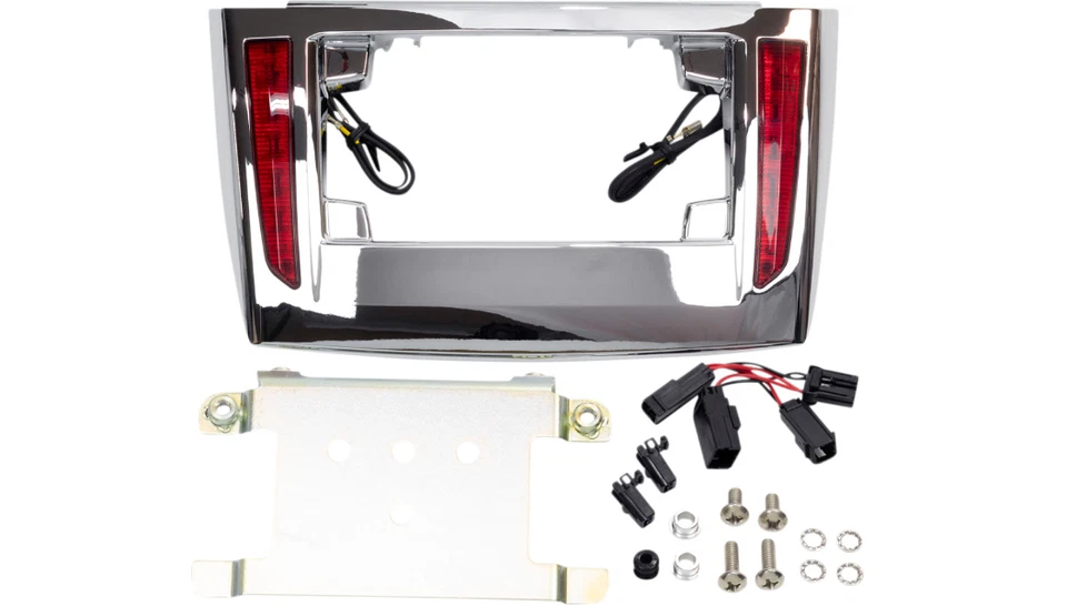 Marco de matrícula LED cromado Ciro Harley Davidson Tri-Glide Foto 2 de 3