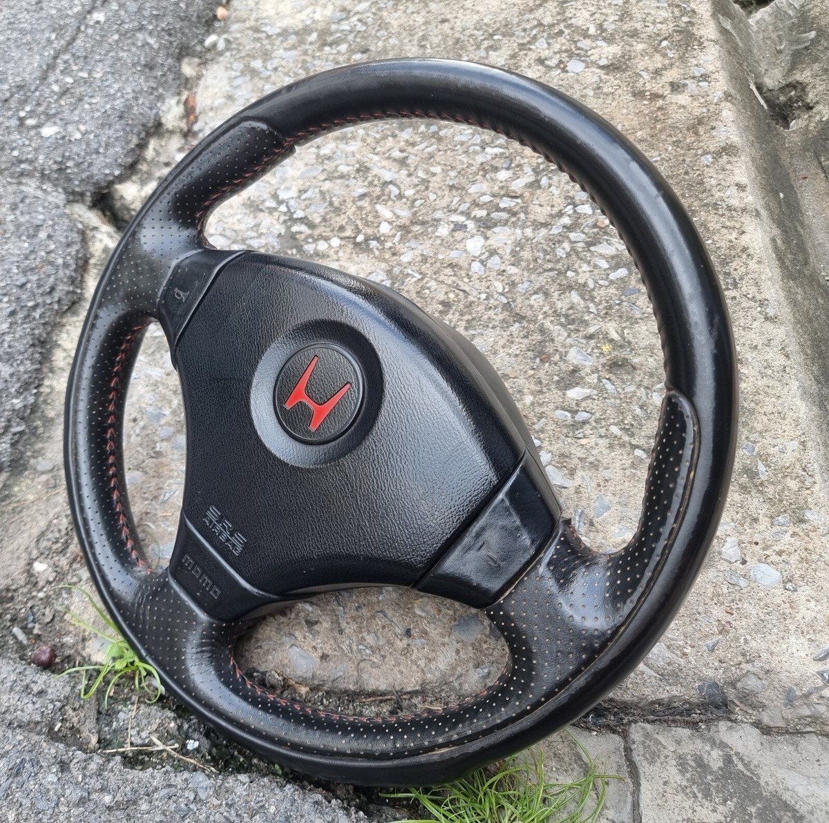 JDM HONDA Civic EK9 Type R Genuine MOMO Steering Wheel Wrapped