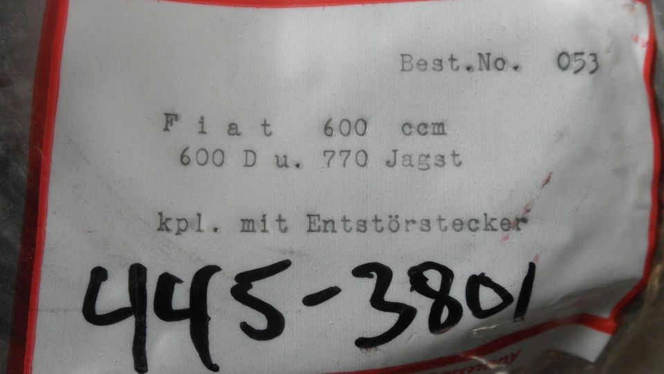 Juego de cables de encendido de cobre PVL#053 alemán PVL#053 NUEVO DE STOCK Fiat/Abarth#8986 64-73 600.850 Foto 2 de 4