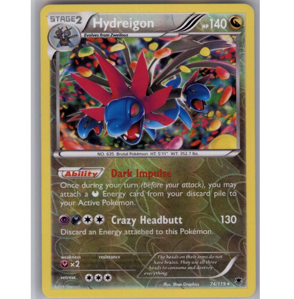 Hydreigon Reverse Holo Holo Rare XY - Phantom Forces 74/119 NM