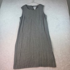 R&M Richards Karen Kwong Grey Sleeveless Shift Dress Size 14 Style 9473 Made USA
